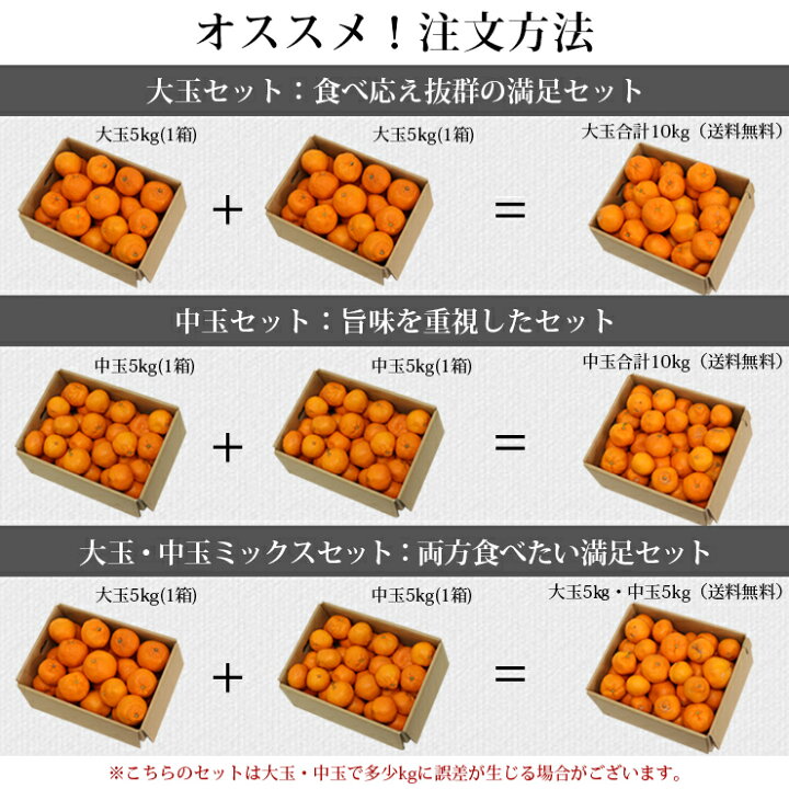 楽天市場】【訳あり】 大玉 中玉 みかん 有田みかん 5キロ 2箱以上 