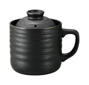 カクセー: 電子レンジ専用炊飯陶器 楽炊御膳 黒/T-01B