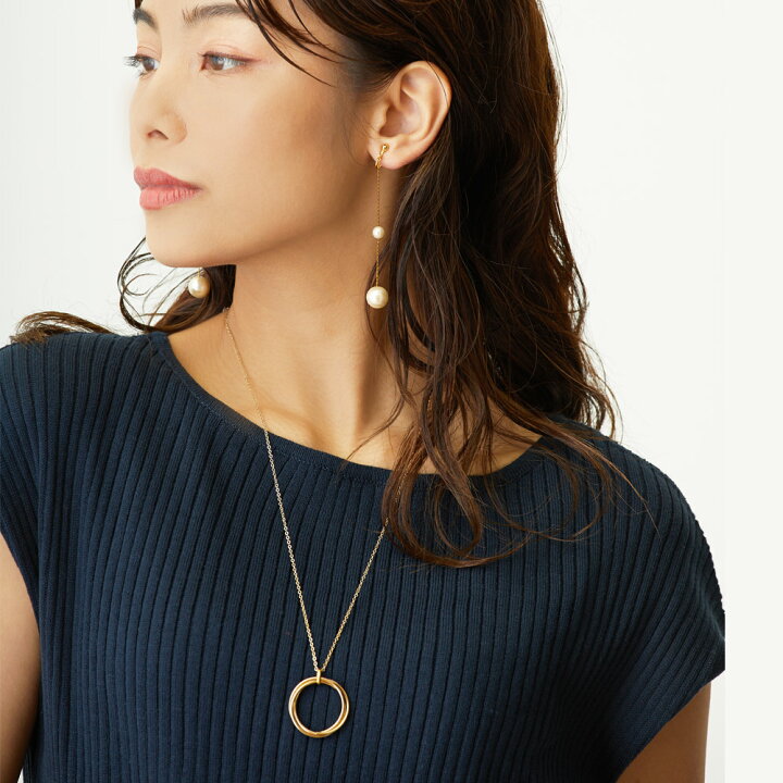 楽天市場】5%OFFクーポン ロングネックレス 日本製 レディース k18gp 