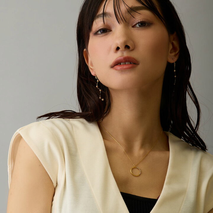 楽天市場】5%OFFクーポン ネックレス 日本製 フープ サークル オープン  