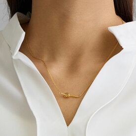 【最大10％OFFクーポン！】ネックレス ペンダント ロングネックレス レディース k18gp 30代 40代 50代 日本製 ゴールド 結び目 ノット 大ぶり ギフト ブランド 女性 大人