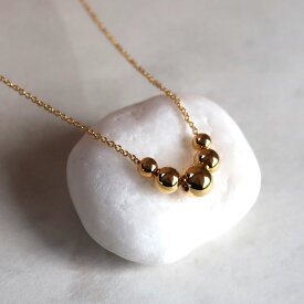 【最大10％OFFクーポン！】ネックレス レディース 日本製 メタルボール 華奢 小ぶり 18kgp ゴールド 低アレルギー ニッケルフリー ニッケルフリー プレゼント ギフト