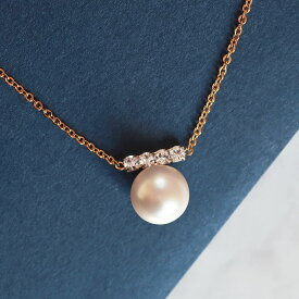 【感謝祭20％OFFクーポン配布】 ネックレス 日本製 パール バー ラインストーン ビジュー 華奢 上品 レディース 金属アレルギー ゴールド シルバー ピンクゴールド 結婚式 卒業式 入学式 フォーマル