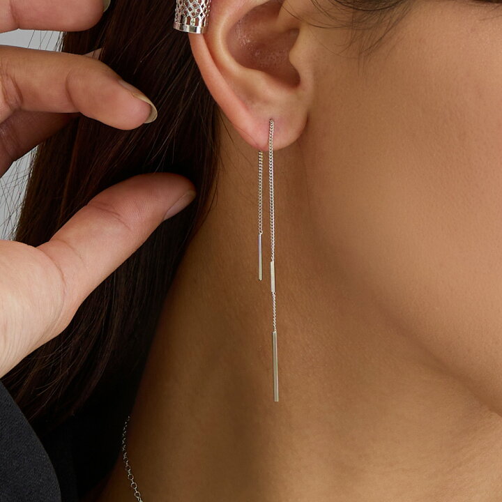 楽天市場】アメリカンピアス 日本製 チェーンピアス K18GP ピアス バー 