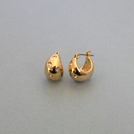 【最大10％OFFクーポン！】 ピアス 日本製 キャッチレスピアス 純チタン レディース メタル チタン K18GP フープ 大ぶり 金属アレルギー対応 ワンタッチ 落としにくい 外れにくい 大きめ キャッチレス シンプル ゴールド