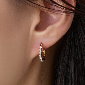 【最大10％OFFクーポン！】ピアス 日本製 金属アレルギー K18GP 純チタン チタンポスト フープピアス レディース メンズ おしゃれ イヤリング キャッチレス エタニティ ピンクゴールド