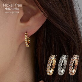 【最大10％OFFクーポン！】ピアス 日本製 キャッチレス ラップピアス K18GP チタンポスト フープ レディース メンズ 純チタン おしゃれ ピンクゴールド シンプル シンプル ゴールド