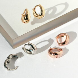 【最大10％OFFクーポン！】ピアス 日本製 K18GP プチ 金属アレルギー メタル フープ 小さめ 小ぶり レディース メンズ アレルギー対応 おしゃれ キャッチレス 中折れ 開閉式 ハグカフ スナップ アクセサリー・