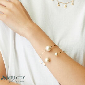 【感謝祭20％OFFクーポン配布】ブレスレット バングル K18GP コットンパール バングル 選べる 大ぶり 華奢 上品 結婚式 ブライダル バングル 入学式 入園式 卒業式 卒園式 ゴールド プレゼント