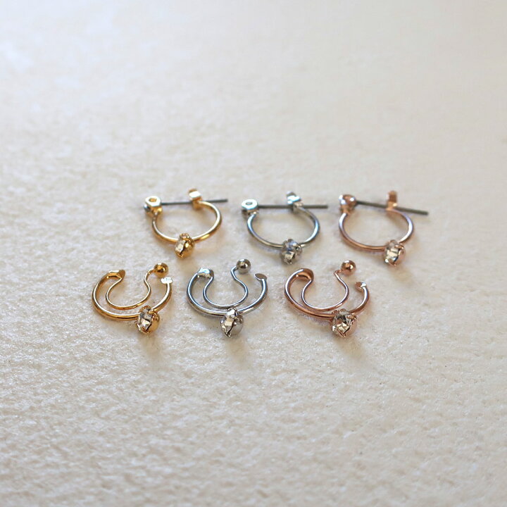 楽天市場】5%OFFクーポン イヤリングピアス ノンホールピアス 日本製 