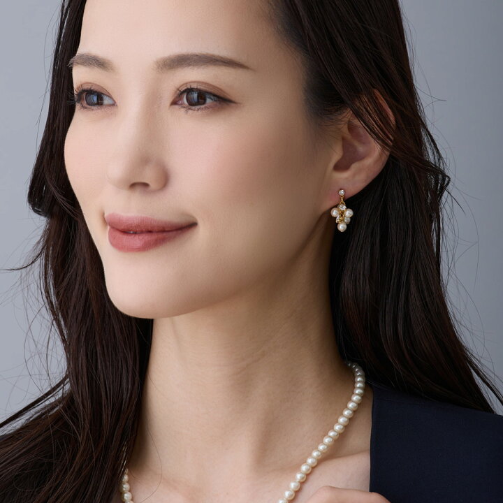 楽天市場】5%OFFクーポン ピアス キャッチ K18GP パール ストーン 