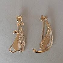 楽天市場】猫 ブローチ k18の通販 