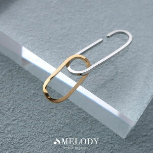 【期間限定クーポン★20%OFF】イヤーカフ 日本製 K18GP 大ぶり イヤカフ バイカラー コンビカラー ゴールド シルバー ニッケルフリー おしゃれ 人気 20代 30代 40代 50代 レディース