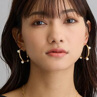 【20%OFFクーポン対象！】 イヤリング ピアス フープピアス フープイヤリング パール フープ 金属アレル…