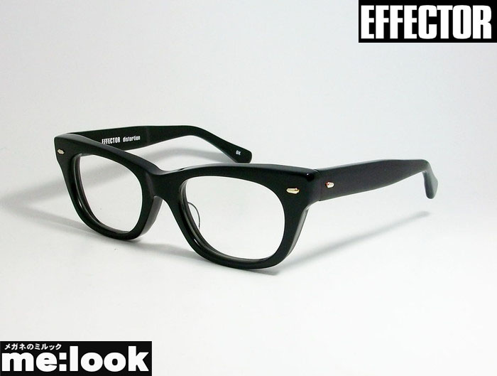 EFFECTOR エフェクタークラシック 眼鏡 メガネ フレームディストーション distortion-BK 度付可ブラック メガネ のミルック