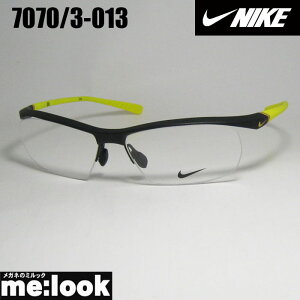 NIKE ナイキVORTEX ボルテックス軽量 スポーツ 眼鏡 メガネ フレーム サングラス7070/3-013-57度付可 マットブラック/イエロー