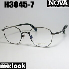 NOVA ノヴァ HAND MADE ITEMハンドメイド 国産ラウンド　ボストン　クラシック 眼鏡 メガネ フレームH3045-7-48 度付可アンティークシルバー