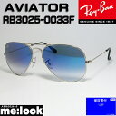 RayBan レイバン RB3025-0033F-58サングラス ティアドロップAVIATOR アビエーターシルバー RB3025 003/3F