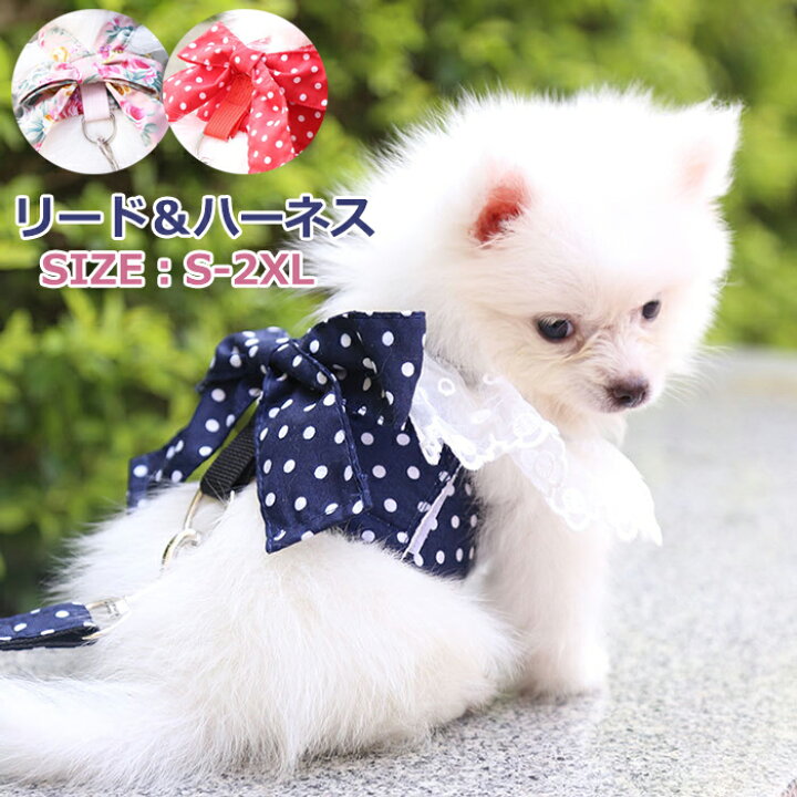 楽天市場 ハーネス 猫用胴輪 犬用胴輪 かわいい セット ハーネス リード ペット用品 猫用ハーネス 犬用ハーネス アウトドア お出かけ 安全リード 散歩 事故防止 リード 胴輪 ペット 圧迫感なし リボン 子猫子犬 小型犬 中型犬 装着簡単 送料無料 Melville