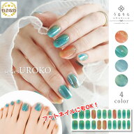 【UROKO☆うるりら公式】 フットネイルもOK♪ 貼るだけ 簡単♪硬化タイプのジェルネイルシール オーロラ…