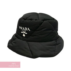 【BIG PRICE OFF】PRADA 2022AW Padded Re-Nylon Bucket Hat 2HC252 IYK プラダ パデッドリナイロンバケットハット 帽子 ロゴ ブラック サイズL【230926】【新古品】【me04】