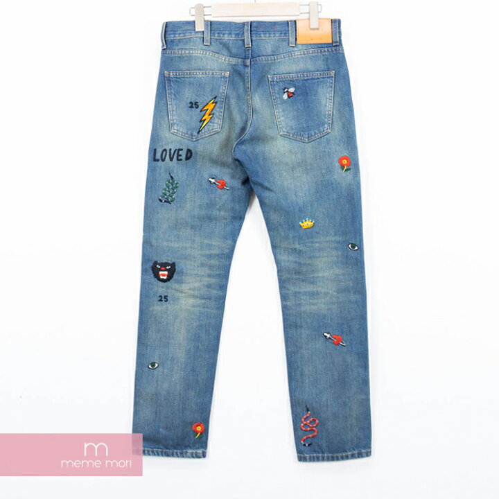 楽天市場】GUCCI 2019SS Symbols Tapered Denim Pant 408637 XD836 