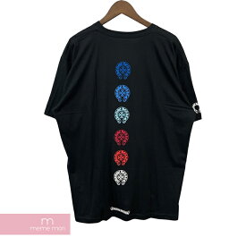 CHROME HEARTS Multicolor Back Horseshoe Tee クロムハーツ マルチカラーバックホースシューTシャツ 半袖カットソー ポケT バックプリント ブラック サイズS【240329】【中古-B】【me04】