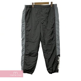Supreme 2019AW Side Logo Track Pant シュプリーム サイドロゴトラックパンツ ナイロンパンツ 裾ロゴ ブラック×グレー サイズL 【220831】【中古-A】【me04】