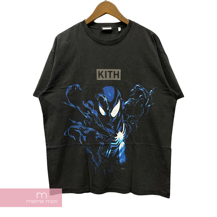 KITH×Marvel 2022SS Spider Man Black Suit Vintage Tee キス×マーベル スパイダーマン  ブラックスーツヴィンテージTシャツ 半袖カットソー プリント ヴィンテージ加工 ブラック サイズL 【221105】【新古品】【me04】 |  meme mori