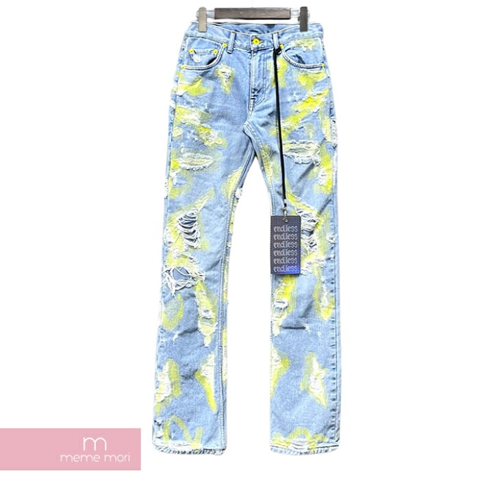 楽天市場】Endless Denim Distressed Embroidered Jeans エンドレス