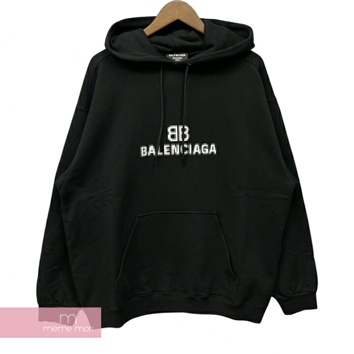 楽天市場】BALENCIAGA 2021AW BB Pixel Medium Fit Hoodie 600583 TKVI8 バレンシアガ  BBピクセルミディアムフィットフーディ プルオーバーパーカー ロゴドットプリント オーバーサイズ ブラック サイズM  【221031】【中古-A】【me04】 : meme mori