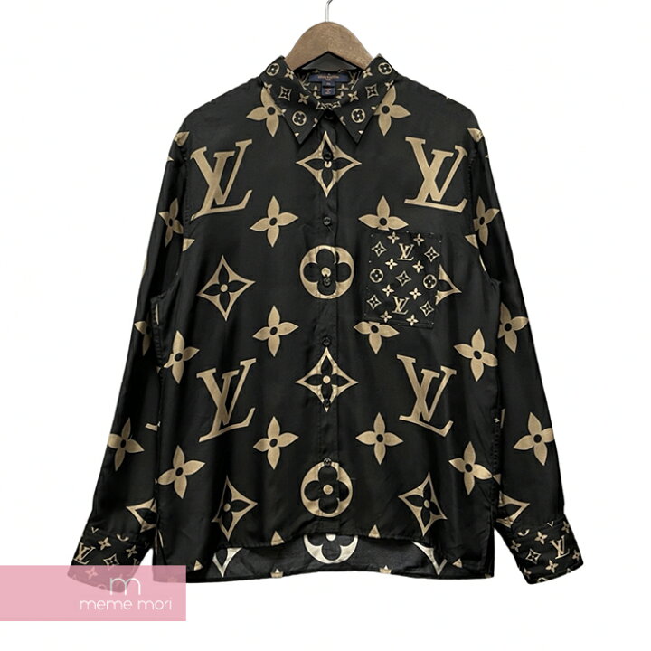 mixed monogram masculine shirt black and