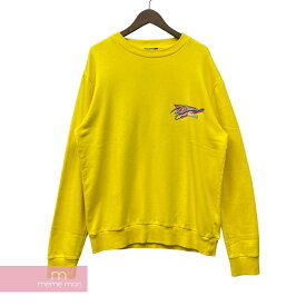 BALMAIN Logo Sweatshirt JQ010G040 バルマン ロゴスウェットシャツ プ トレーナー クルーネック プリント イエロー サイズXXL【230521】【中古-A】【me04】