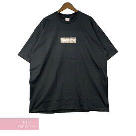 Supreme×Burberry 2022SS Box Logo Tee シュプリーム×バーバリー ボックスロゴTシャツ 半袖カットソー プリント ブラック サイズS〜XL【220316】【新古品】【me04】