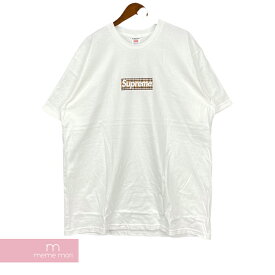 Supreme×Burberry 2022SS Box Logo Tee シュプリーム×バーバリー ボックスロゴTシャツ 半袖カットソー プリント ホワイト サイズS〜XL【220317】【新古品】【me04】