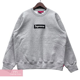 Supreme 2022AW Box Logo Crewneck Heather Grey シュプリーム ボックスロゴクルーネック ヘザーグレー スウェットシャツトレーナー グレー 【221218】【新古品】【me04】