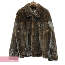 LOUIS VUITTON 2021AW Silver Finish Mink Fur 1A98CE ルイヴィトン シルバーフィニッシュミンクファー ジャケット ジップブルゾン ブラウン サイズ50【230306】【中古-A】【me04】