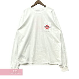】CHROME HEARTS Honolulu Limited Back Scroll Logo L/S Tee クロムハーツ ホノルル限定バックスクロールロゴロングスリーブTシャツ 長袖カットソー ロンT 胸ポケット ハイビスカス ハワイ ホワイト サイズL【250416】【新古品】