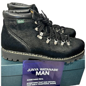 【未使用】　Para boot×JUNYA WATANABE MAN パラブーツ ジュンヤワタナベ　ヘアハイド シューズ 7H　ブラック