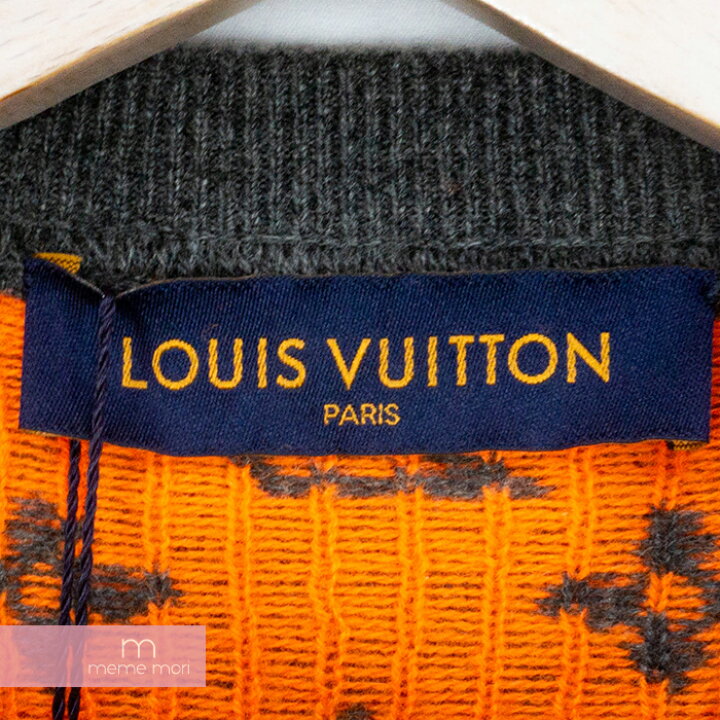 LOUIS VUITTON Half and Half Monogram Crewneck Knit HGN41WIXW イエロー サイズ:XL