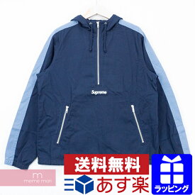 Supreme 2016SS Twill Anorak シュプリーム ツイルアノラック アノラックパーカー ハーフジップ ボックスロゴ コットンウインドブレーカー ネイビー サイズS プレゼント ギフト【中古-B】