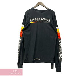 【BIG PRICE OFF】CHROME HEARTS Neon Bar Logo L/S Tee クロムハーツ ネオンバーロゴロングスリーブTシャツ 長袖カットソー ロンT ポケT バックプリント ブラック サイズL 【240513】【新古品】【me04】