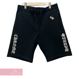 【BIG PRICE OFF】CHROME HEARTS Y NOT SLO RIDE Sweat Shorts クロムハーツ ワイノットスローライドスウェットショーツ ハーフパンツ ロゴ刺繍 シルバープレート ブラック サイズM 【240525】【新古品】【me04】