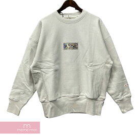 【BIG PRICE OFF】KITH × Advisory Board Crystals Holographic Classic Logo Crewneck Sweatshirt キース×ABC ホログラフィッククラシックロゴクルーネックスウェットシャツ トレーナー ライトグレー サイズM 【240322】【新古品】【me04】