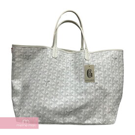 【BIG PRICE OFF】GOYARD Saint-Louis PM ゴヤールサンルイPM トートバッグ ポーチ付属 総柄ロゴ ホワイト【240401】【新古品】【me04】