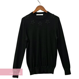 GIVENCHY Black Star Sweater BM904C4Y11 ジバンシィ ブラックスターセーター ニット 星柄パッチ ブラック サイズS【240406】【中古-A】【me04】