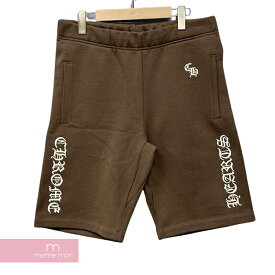 CHROME HEARTS Y NOT SLO RIDE Sweat Shorts クロムハーツ ワイノットスローライドスウェットショーツ ハーフパンツ ロゴ刺繍 シルバープレート ブラウン サイズS 【240415】【新古品】【me04】