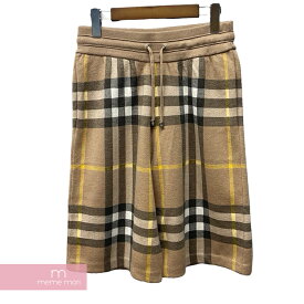 【BIG PRICE OFF】BURBERRY Check Pattern Shorts 8054918 バーバリー チェックパターンショーツ ハーフパンツ チェック柄 ウール素材 シルク素材 ブラウン×マルチカラー サイズS【240424】【新古品】【me04】