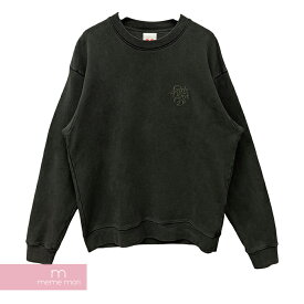 【BIG PRICE OFF】Girls Don't Cry 2019AW Tonal Crewneck Sweatshirt ガールズドントクライ トーナルクルーネックスウェットシャツ トレーナー ロゴ刺繍 オーバーサイズ オーバーダイド チャコールグレー サイズS【240501】【中古-A】【me04】