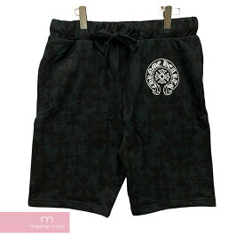 【BIG PRICE OFF】CHROME HEARTS 2024SS Graveyard Cemetery Cross Half Pants クロムハーツ グレイブヤードセメタリークロス ハーフパンツ ショーツ 総柄 スクロールロゴプリント ホースシュー ブラック サイズM【240523】【新古品】【me04】